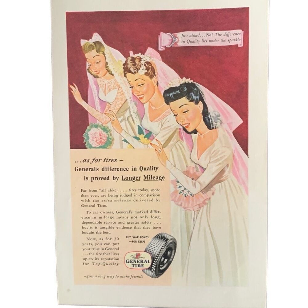Vintage 1945 General Tire Quality is Proved Ad Advertisement